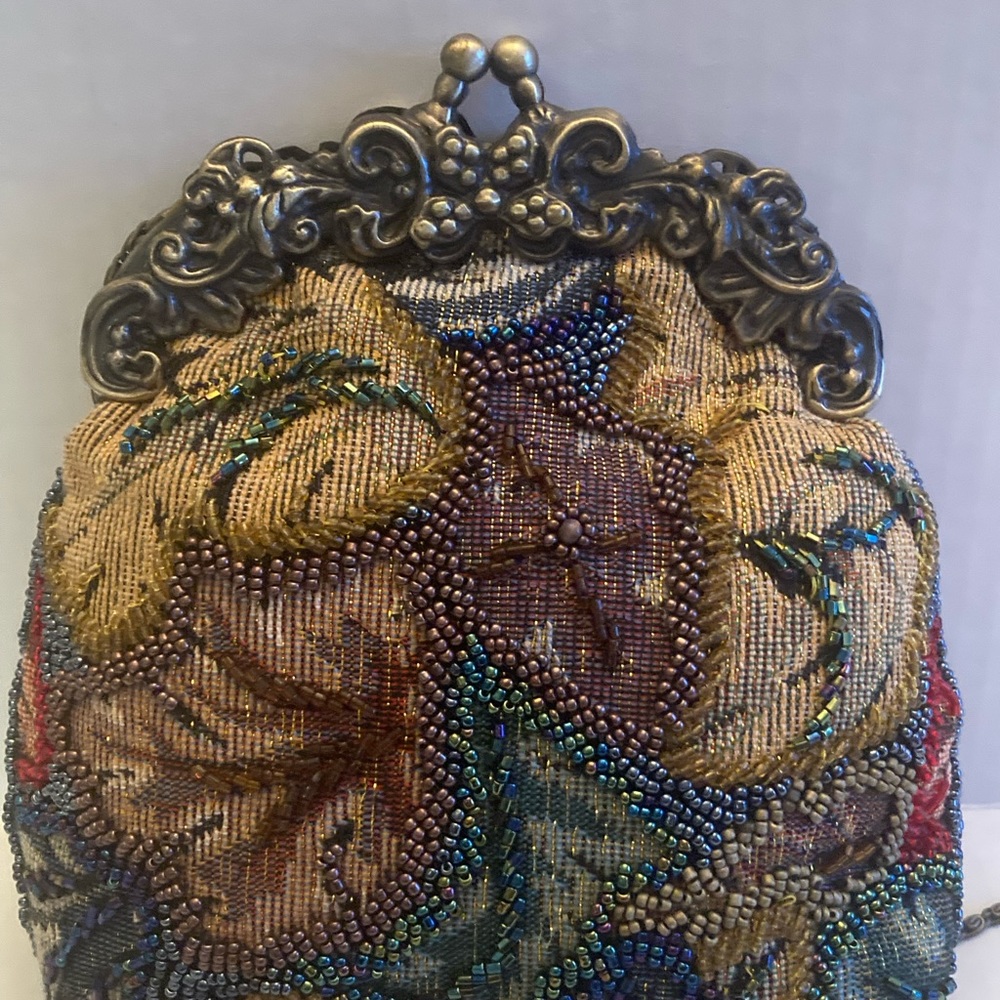 Antique Jeweled Tapestry petite bag - Picture 3 of 10